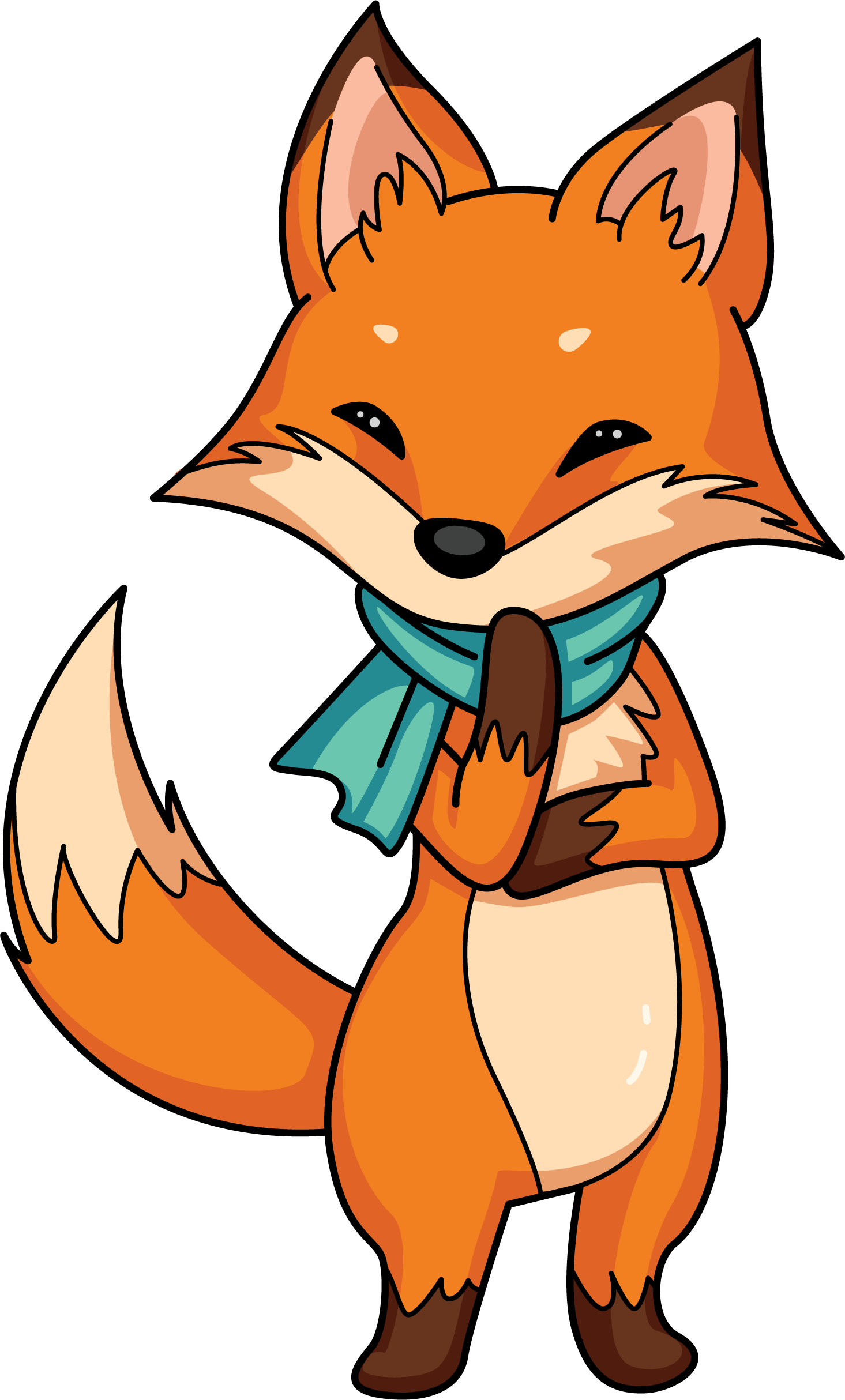 PriceFox fox standing thoughtfully